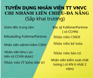 TUYỂN DỤNG NV TRUNG TÂM TIÊM CHỦNG VNVC